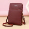 Cartera De Dama Rectangular Bordo
