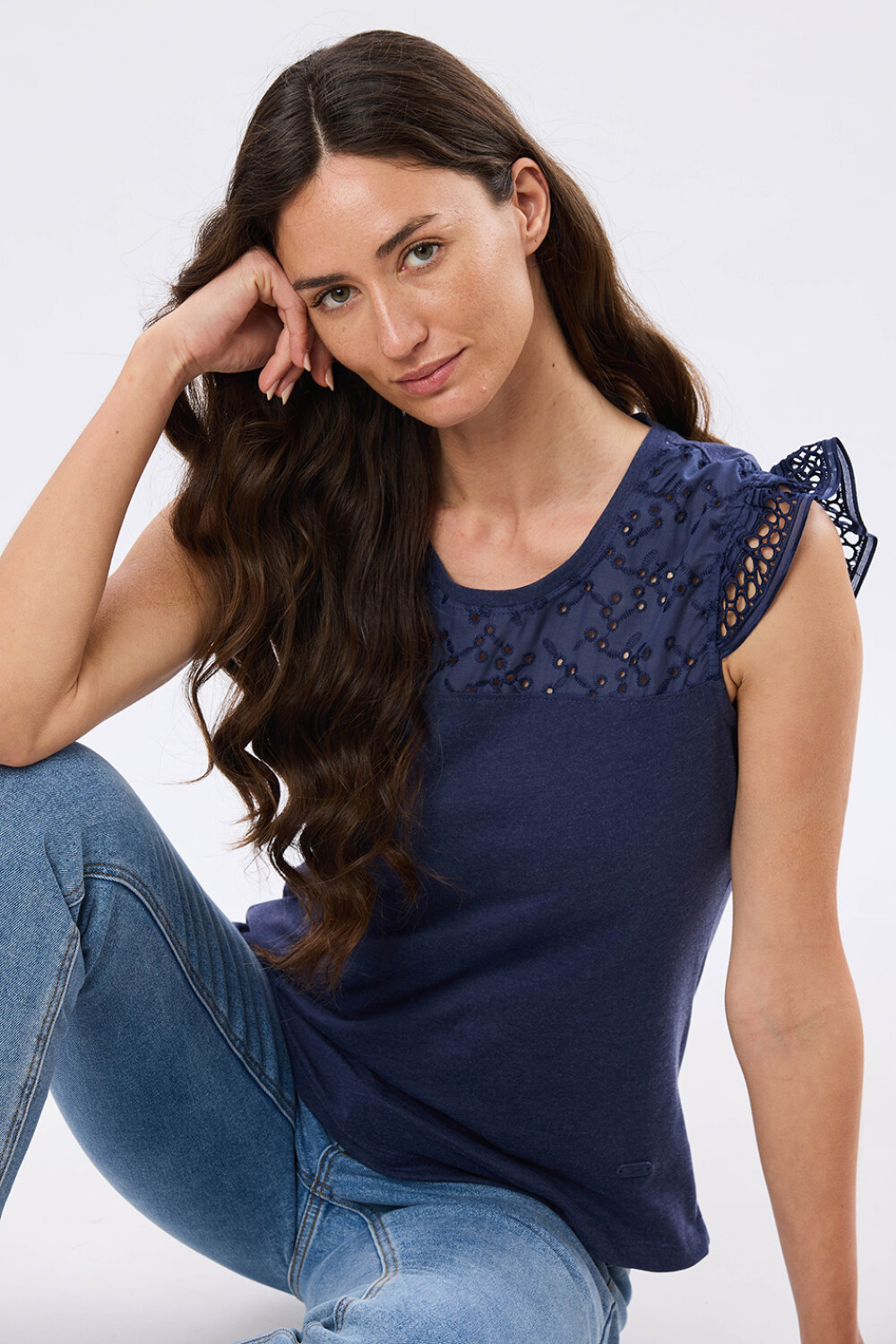 REMERA LISA DE ALGODÓN Azul