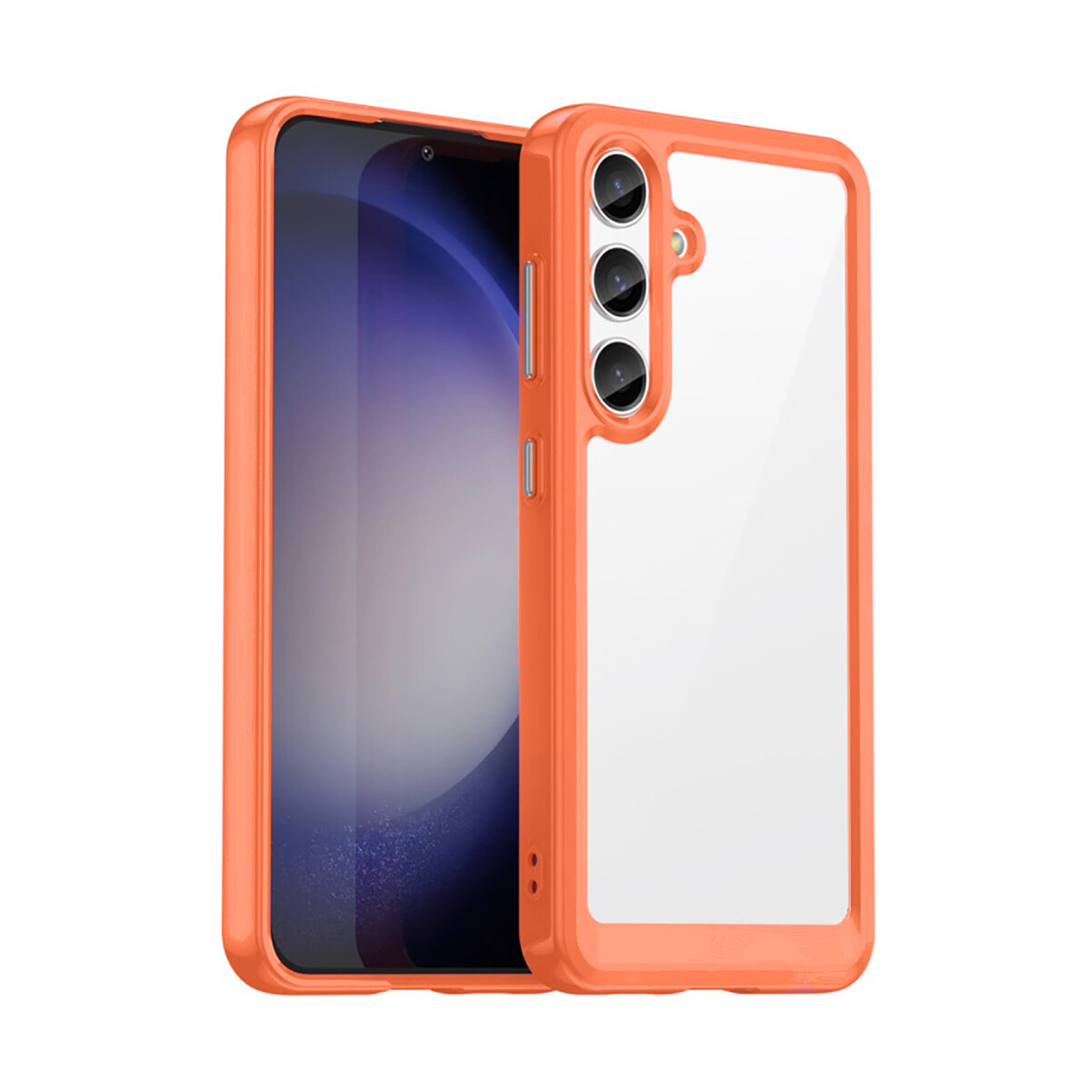 Case Transparente con Borde de Color Samsung S24 Plus Orange