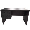 Escritorio de 3 cajones con llave MDF reforzado - 1.20x0.60m negro