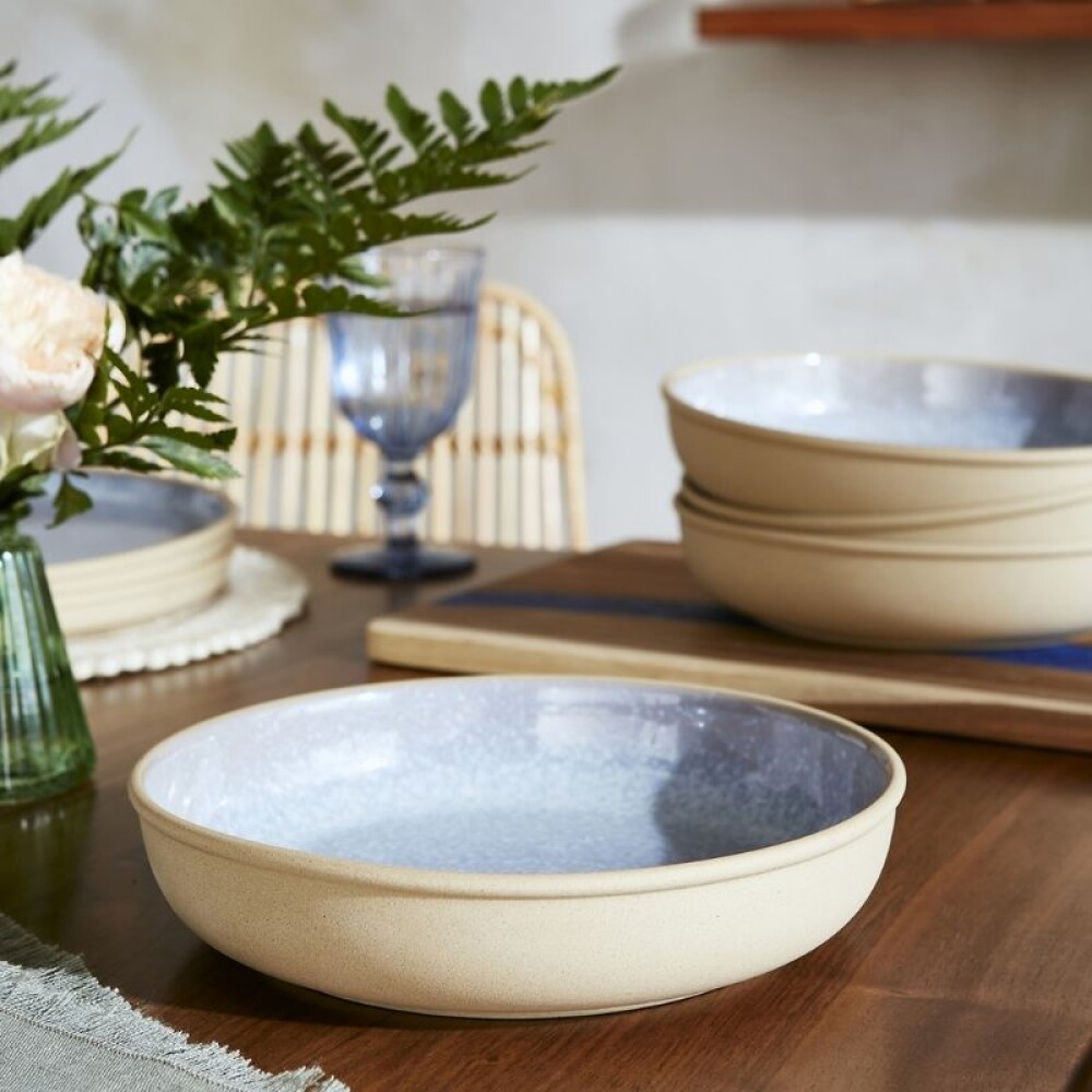 PORTMEIRION MINERALS BOWL BAJO 22CM AQUAMARINE SET X 4 PORTMEIRION MINERALS BOWL BAJO 22CM AQUAMARINE SET X 4