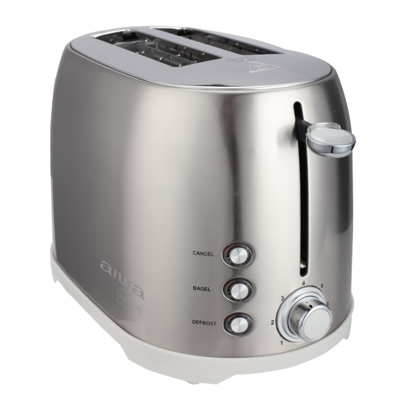 Tostadora para 2 panes AIWA Plateada 800W Bandeja Removibley 7 Niveles | AW-TD1729-A Tostadora para 2 panes AIWA Plateada 800W Bandeja Removibley 7 Niveles | AW-TD1729-A