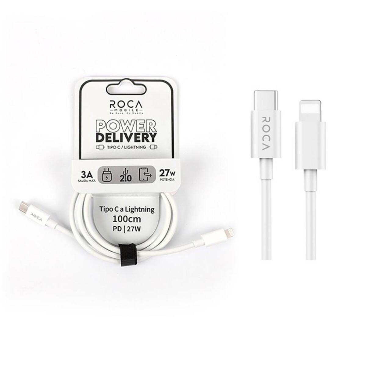 Cable Rápido Tipo C A Lightning 100 cm - Blanco 