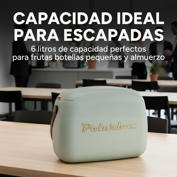 Conservadora Lunchera Térmica Pop 6L Polarbox Con 2 Tuppers Color Verde 1