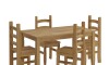Juego De Comedor 4 Sillas - Corona - Madera Natural