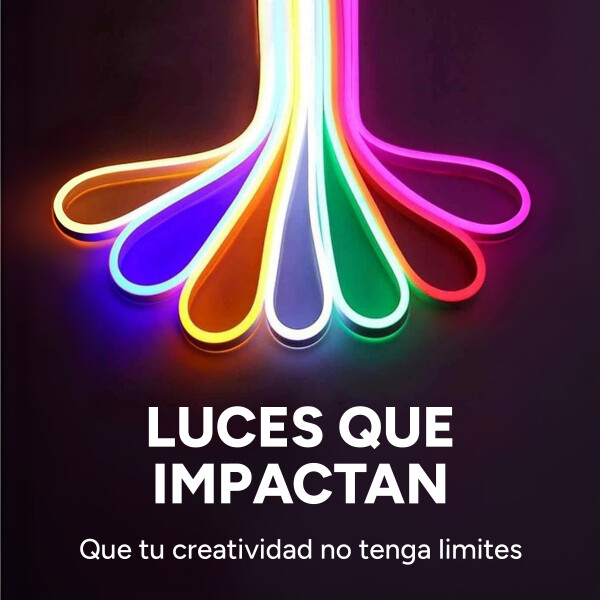 Luz Led Neon Rgb Rollo Cinta Luces Flexible Manguera 5 Metrs Color RGB
