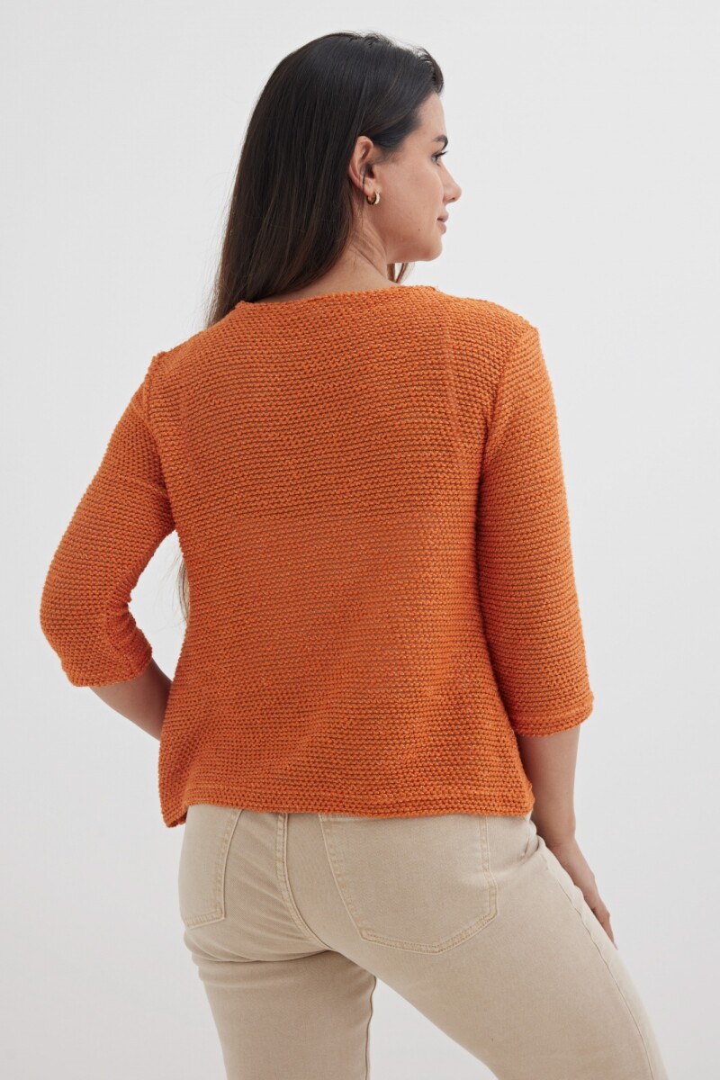 Cardigan mangas 3/4 NARANJA