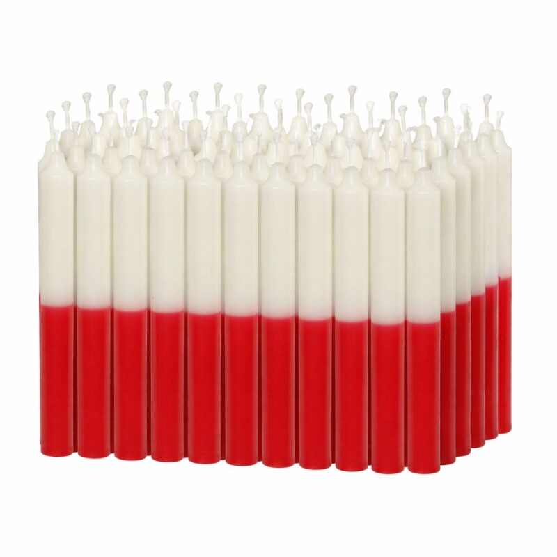 VELA N° 4 COMBINADA X50 Blanco/rojo