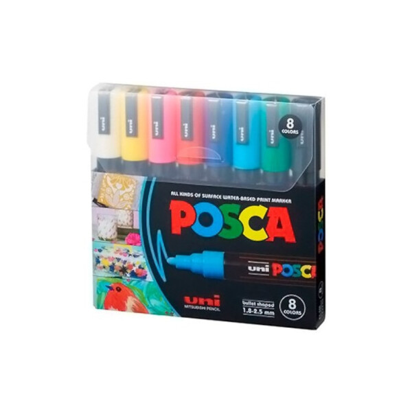 Marcadores Uni Posca PC-3M x 8 Única
