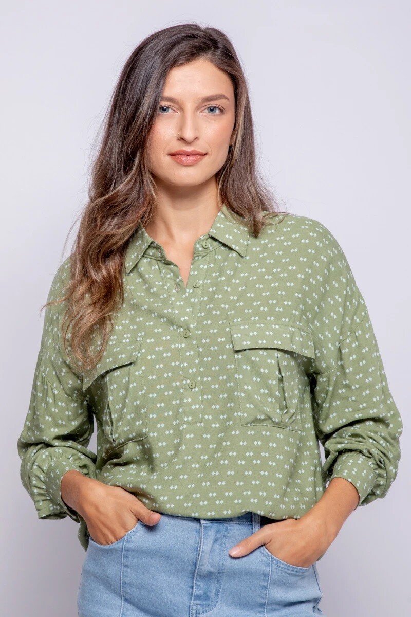 BLUZA D.CASSIN GANDA - VERDE 