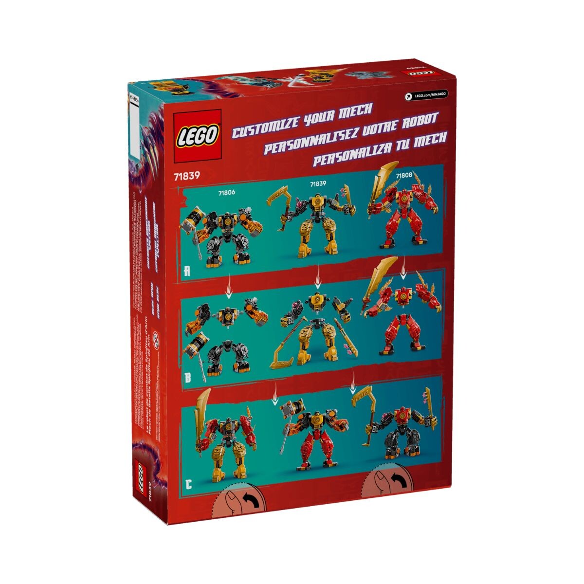 Bloques Para Armar Lego Ninjago Meca De Batalla Spinjitzu De Arin 213 Pcs 7+ 