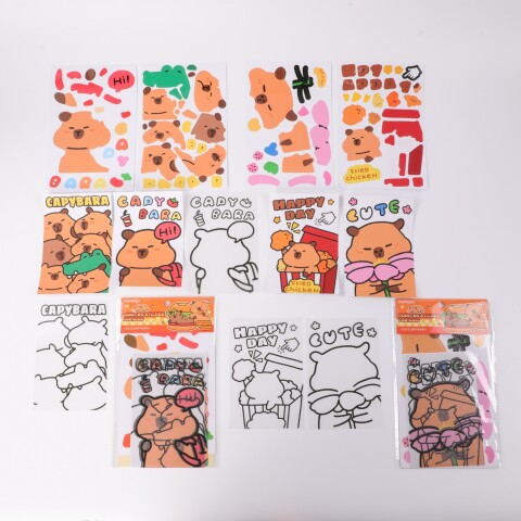 PINTA CON PEGATINAS PARA NIÑOS (CARPINCHO ADORABLE) PINTA CON PEGATINAS PARA NIÑOS (CARPINCHO ADORABLE)