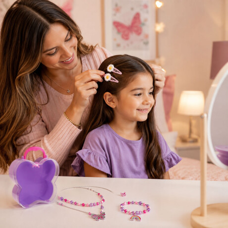 Kit Pequeña Boutique de Moda Belleza Niña c/ Bijou y Estuche Mariposa