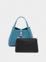 Bolso Tote Con Bolsa Interior azul