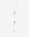 Collares Largos Metal Collar Largo Y Con Chapones - Plateado Rodio