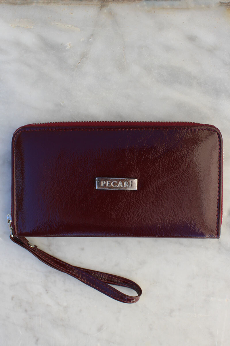 Billetera Roma Bordeaux charol