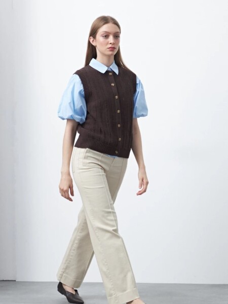 CHALECO D.CASSIN MELT CHOCOLATE