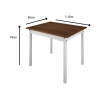 JGO DE COMEDOR RTD OLIVIA 4 SILLAS - MADERA -Blanco-Nogal N/A