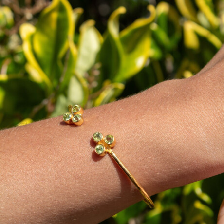 Pulsera Karvik Peridoto Plata 925 Y Baño De Oro 0