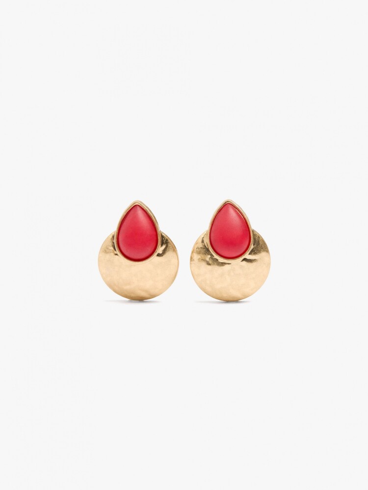 Pendientes Redondos De Resina rosa