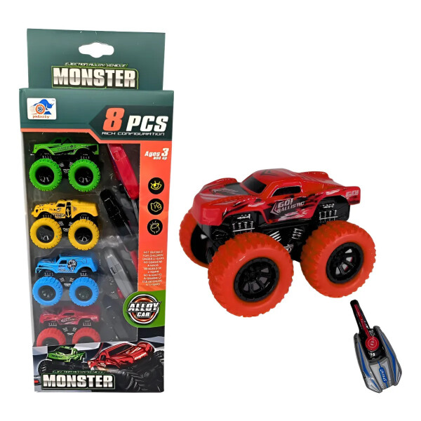 Kit 4 Autitos Monster con lanzador. Kit 4 Autitos Monster con lanzador.