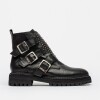 Borcego Smith En Cuero Liso Negro