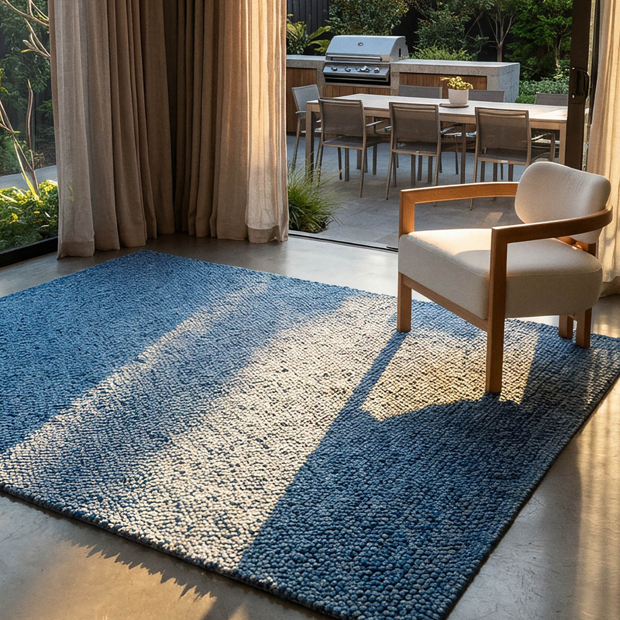 Alfombra Kaia, Azul — Soho Deco