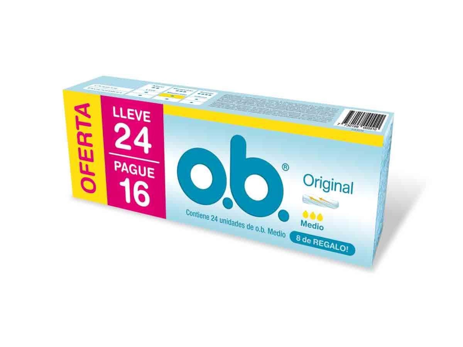 Tampones O.B. Medio 24 Unidades 