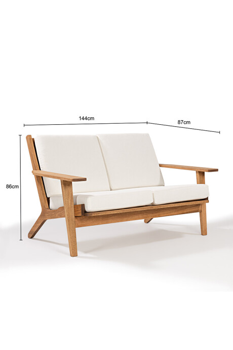 LOTUS SOFA SOFA LOTUS 2 LUGARES ACQUABLOCK CRUDO 144x87x86CM JATOBA