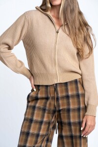 Campera Tejida Algodon Arena