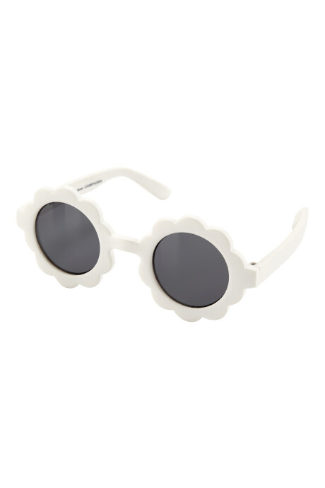 Lentes de sol, protección 100% UVA-UVB, diseño flor Sin color