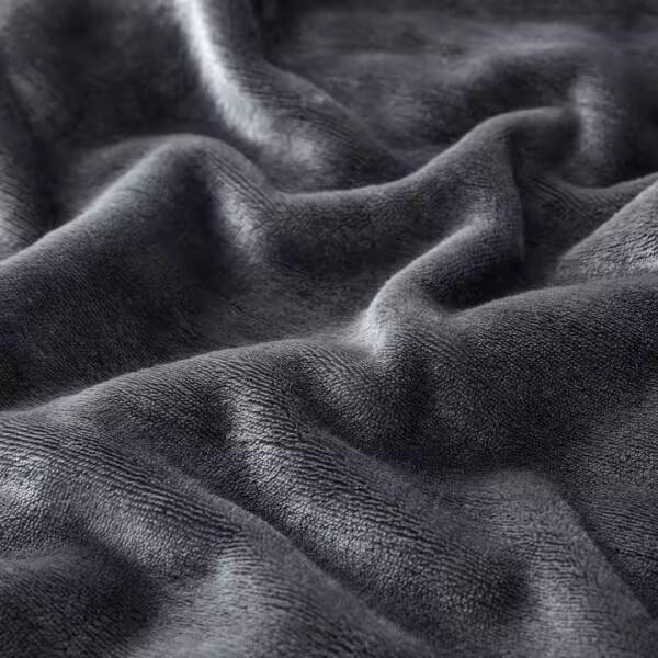 Frazada Manta Polar Con Corderito Acolchado 2 Plazas 230x200 Color Variante Gris