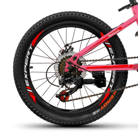 Bicicleta Montaña Rodado 20 Frenos Disco 21 Cambios Rosa
