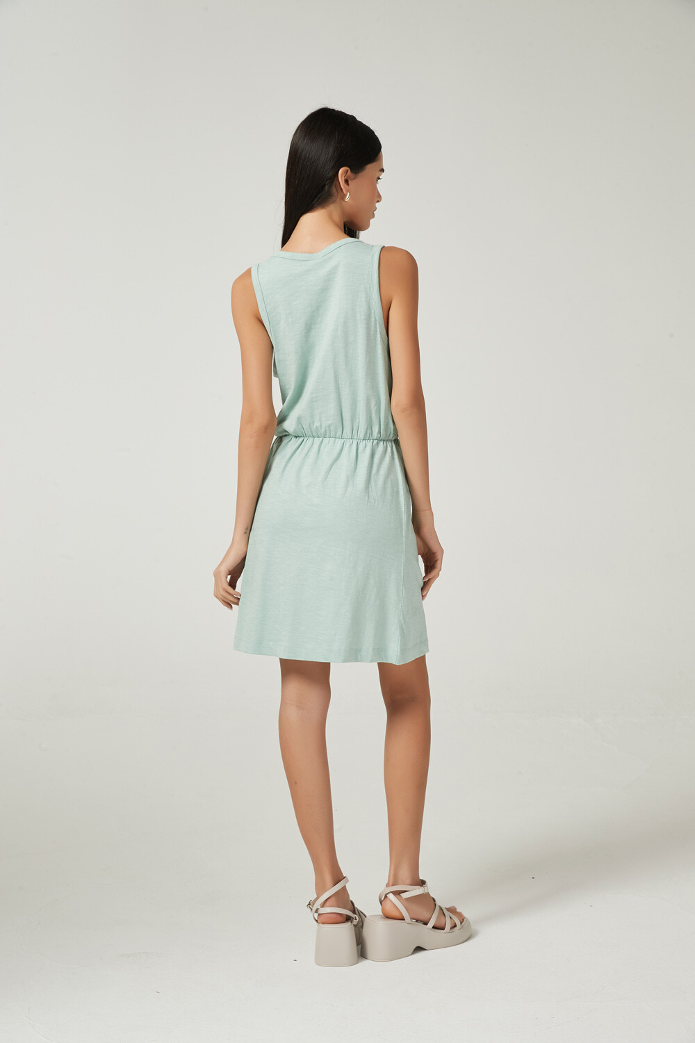 Vestido Marisa Verde Grisaceo
