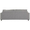 Sofa 3 cuerpos tela tramada gris con puntos negros y crudos. Sofa 3 cuerpos tela tramada gris con puntos negros y crudos.