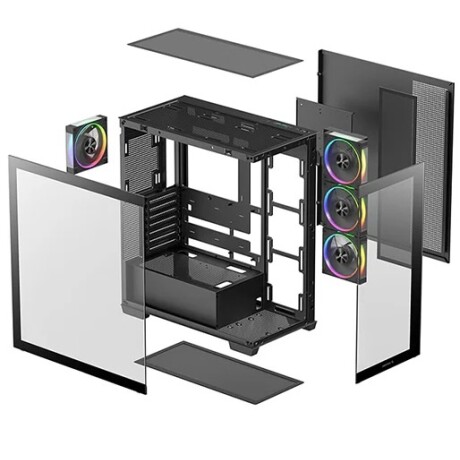 Gabinete Deepcool CG580 4F V2 Negro 001