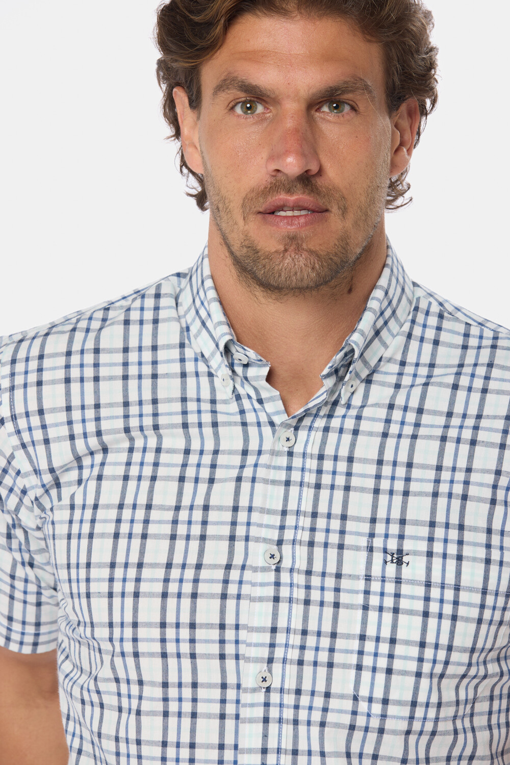 CAMISA SPORT A CUADROS Azul