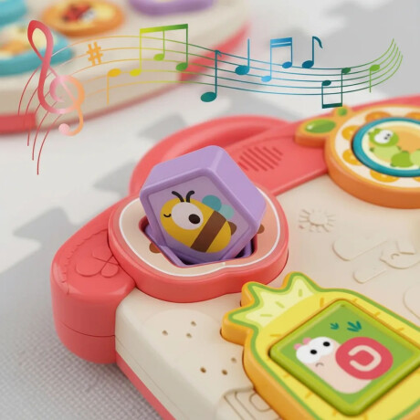 Tablero Encastrable de Actividades Música y Luz Bebé Huanger Rosa