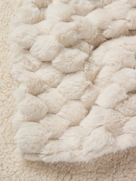 Manta throw HVIDBLOMME 150x200 pelo beige Manta throw HVIDBLOMME 150x200 pelo beige