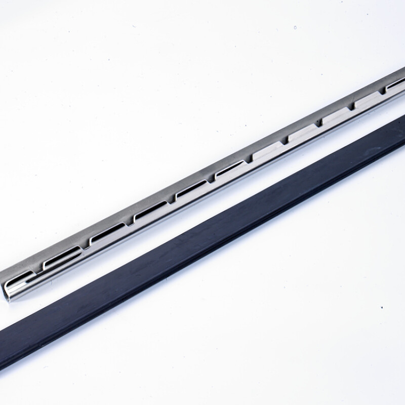 Riel y Goma Stainless - 30 cm.