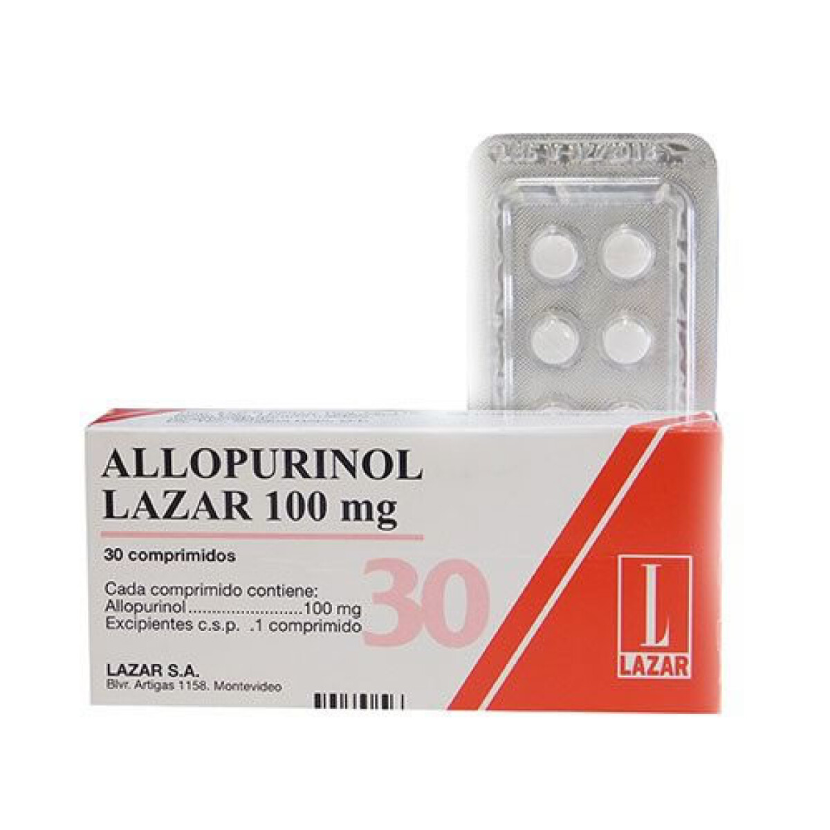 Alopurinol Lazar 100 mg x30 Comprimidos – Reducción del Ácido Úrico
