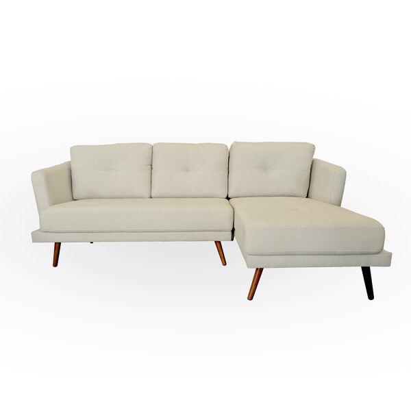 SOFÁ TRIUNFO 2 LUGARES CON CHAISE DERECHO COLOR BEIGE CLARO Sofá Triunfo 2 Lugares Con Chaise Derecho Color Beige Claro