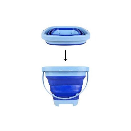Set de juego de playa balde cuadrado plebale Azul