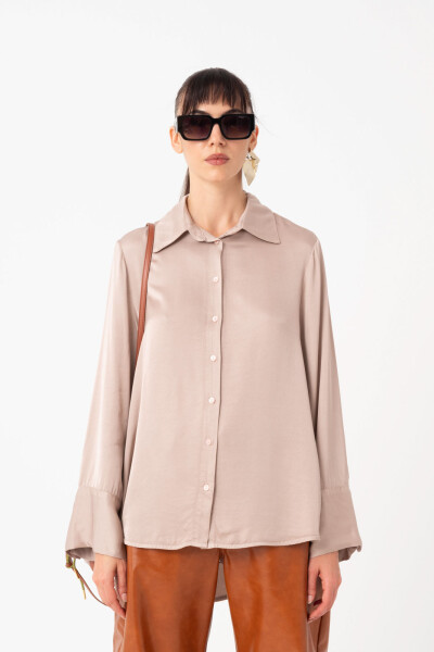 CAMISA BASIC FIT Beige