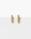 Aros Argollas Strass Aros Argollas Eslabón Strass - Dorado