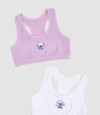 Pack x2 tops stitch algodon Lila