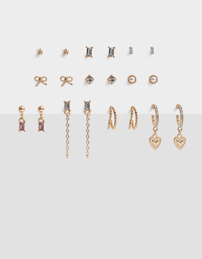 Aros Sets Con perlas Sets De Aros Con Perlas - Dorado