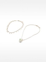 Set De Collares Con Conchas blanco