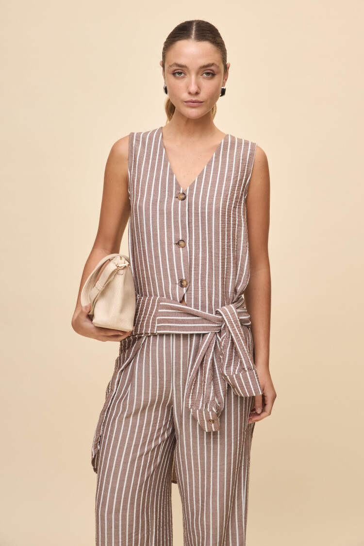 PANTALÓN CIPRES STRIPED Chocolate