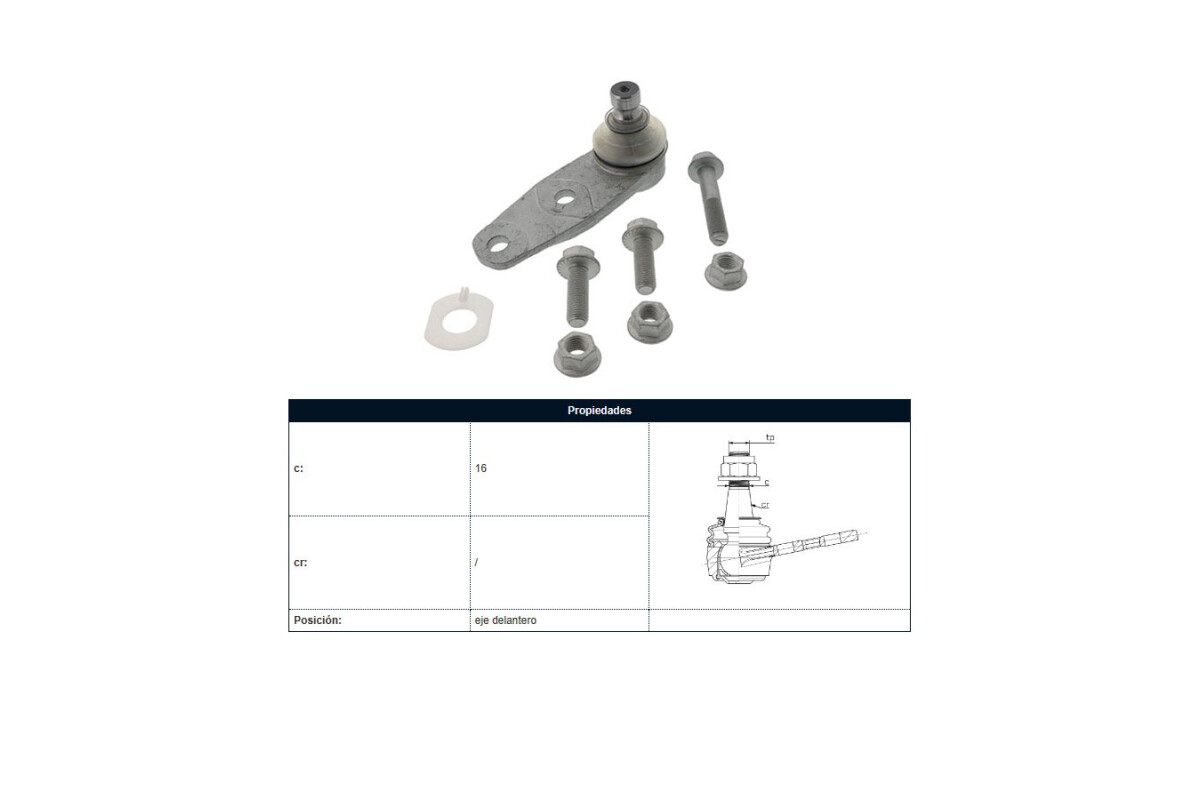 Rotula Del Renault Clio/Express/Twingo/Kangoo/R11/R19/R9 81-25 Der/Izq Rotula Del Renault Clio/Express/Twingo/Kangoo/R11/R19/R9 81-25 Der/Izq